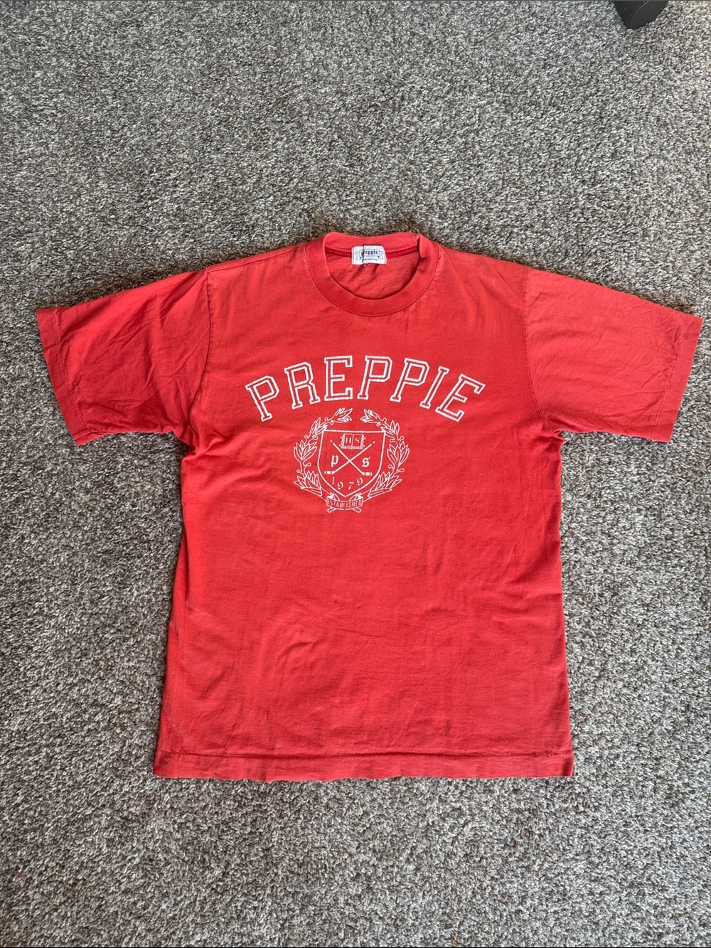 Rare Preppie Japanese Brand single Stitch T-shirt 1979